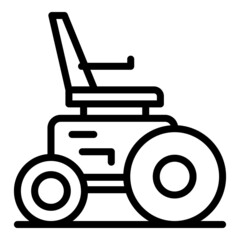 Motorized wheelchair icon outline vector. Electric scooter. Chair power