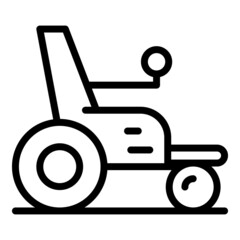Electric wheelchair for person icon outline vector. Scooter chair. Power drive