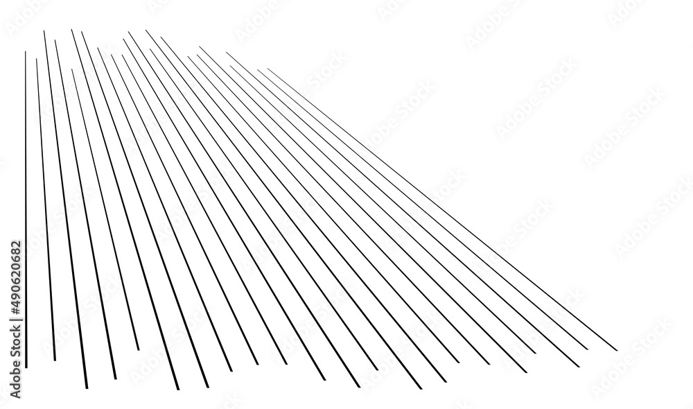 Aufkleber 3d lines in perspective, angled, slanting, oblique and diagonal lines, stripes vector design element