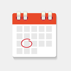 Calendar and clock icon. Concept of Schedule, appointment. Illustration
