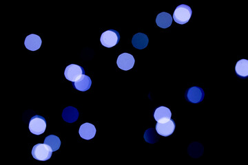bokeh Abstract blue lights on background