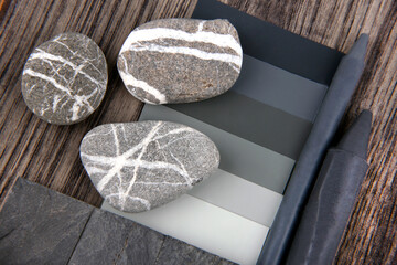 close up of the grey color for interior exterior decoration and paint planning