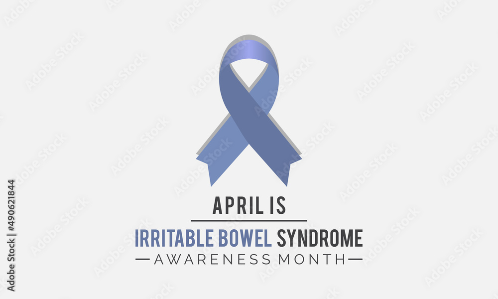 Wall mural Irritable bowel syndrome (IBS) awareness month. Health banner, card, poster, background.