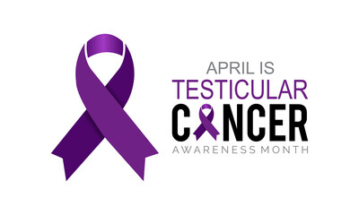 Testicular cancer awareness month. Health awareness template for banner, card, poster, background.