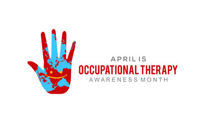 Occupational Therapy awareness month. OT month awareness template for banner, card, background.