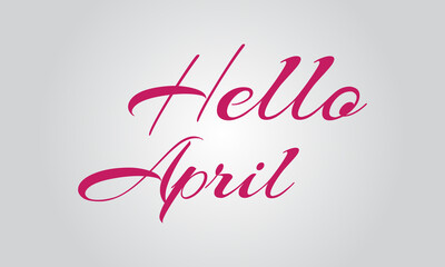 Hello April. Spring season template for banner, card, poster, background.