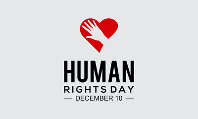 Human Rights Day. Vector template of Human Rights for banner, card, poster, background.