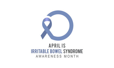 Irritable bowel syndrome (IBS) awareness month. Health banner, card, poster, background.