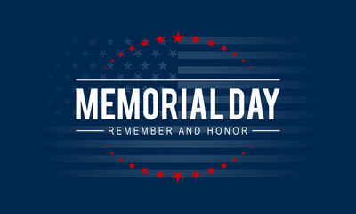 Memorial Day. US federal holiday template for banner, card, poster, background.
