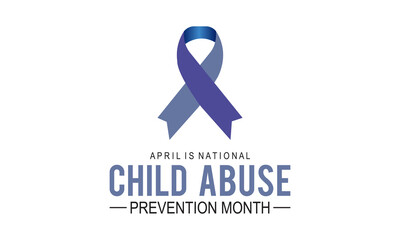 National Child Abuse Prevention Month. Child Abuse awareness banner, card, poster, background.