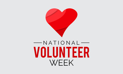 National Volunteer week. Volunteers communities template for banner, card, poster, background.