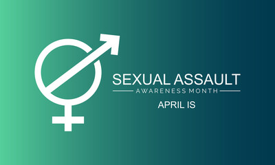 Sexual Assault Awareness Month. Sexual harassment prevention  banner, card, poster, background.