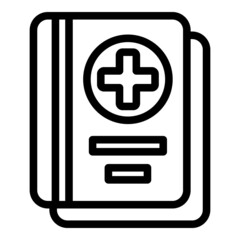 Obraz premium Covid pass icon outline vector. Passport health. Digital travel