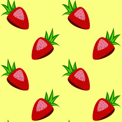 pattern with delicious fruits, vector images, bright colors