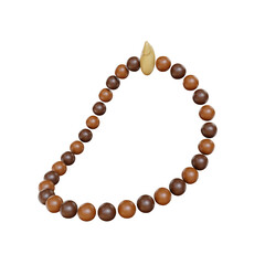 3d rendering prayer beads islamic illustration object