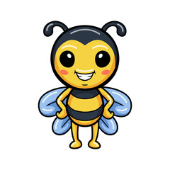 Obraz premium Cute little bee cartoon posing