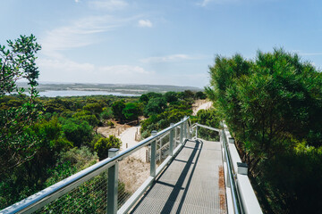 The steel pathway at MT Thisby lookout, Kangaroo Island, South Australia