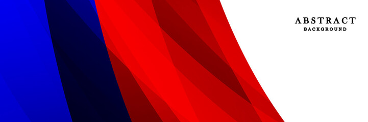 Modern blue, red and white background