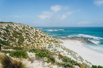 Portrait of headland at Seal bay on Kangaroo Island, South Australia