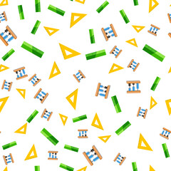 seamless pattern. Abstract Illustration Back to School Poster Background.