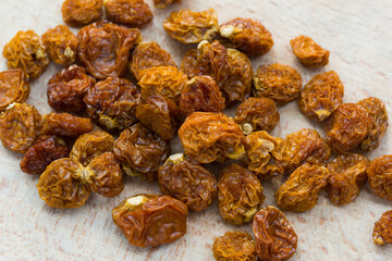 dried organic goldenberry (Physalis peruviana) closeup