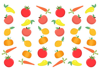 Vector illustration fruit pattern design