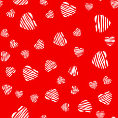 Abstract Heart Seamless Pattern Background. Illustration