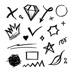 Doodle element vector set, for concept design.