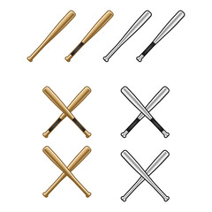 Baseball Bat Illustration, vector illustration