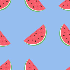Watermelon Seamless Pattern Background. Illustration.