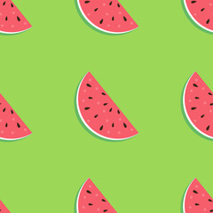 Watermelon Seamless Pattern Background. Illustration.