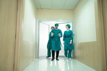 surgical doctor team concept, professional surgeon at medical operation room in hospital are specialist teamwork for patient health