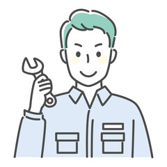 illustration of a man wearing work clothes