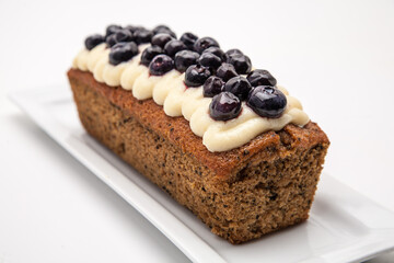 tea pudding, caramel and blueberries 5