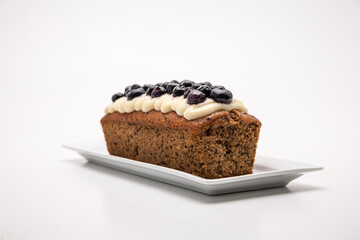 tea pudding, caramel and blueberries 4