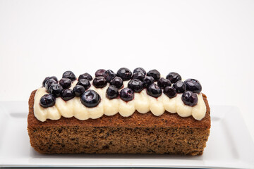 tea pudding, caramel and blueberries 3