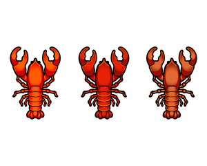 Lobster vector illustration in cartoon style