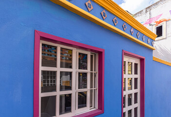 Fototapeta premium Mexico, Cancun, Colorful streets cafes, restaurants and scenic beaches of the Island Isla Mujeres.