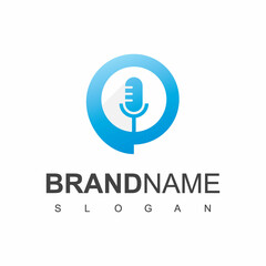 Podcast Talk Logo Design Template