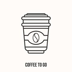 Coffee to go. Set of vector images. Coffee sale design