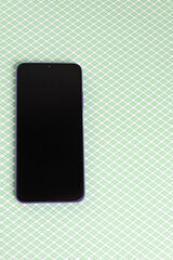 New cell phone over colorful background