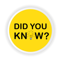 Did you know Speech Bubble Background with Idea Light Bulb Icon Illustration