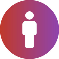 stickman gradient icon