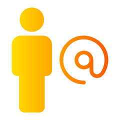 at sign gradient icon