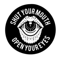 eyeball in mouth sticker design