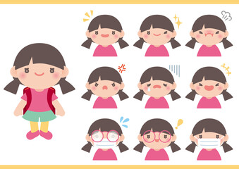 小学生アイコンセット_女の子