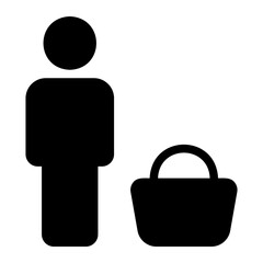 shopping glyph icon