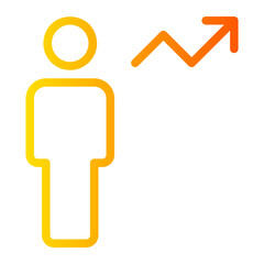 rise in value gradient icon