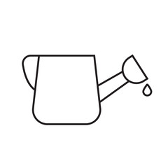 Water can, simple gardening icon in trendy line style isolated on white background for web apps and mobile concept. Illustration