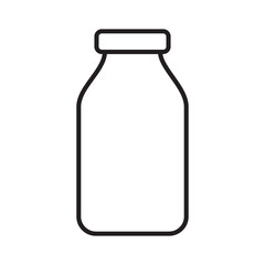 Bottle simple medical icon in trendy line style isolated on white background for web apps and mobile concept. Illustration